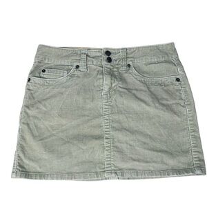 SO Stretch Olive Green Corduroy Mini Skirt Womens Size 0 Casual Cute‎